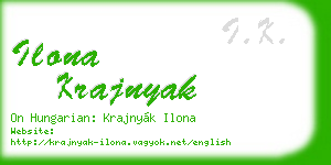 ilona krajnyak business card